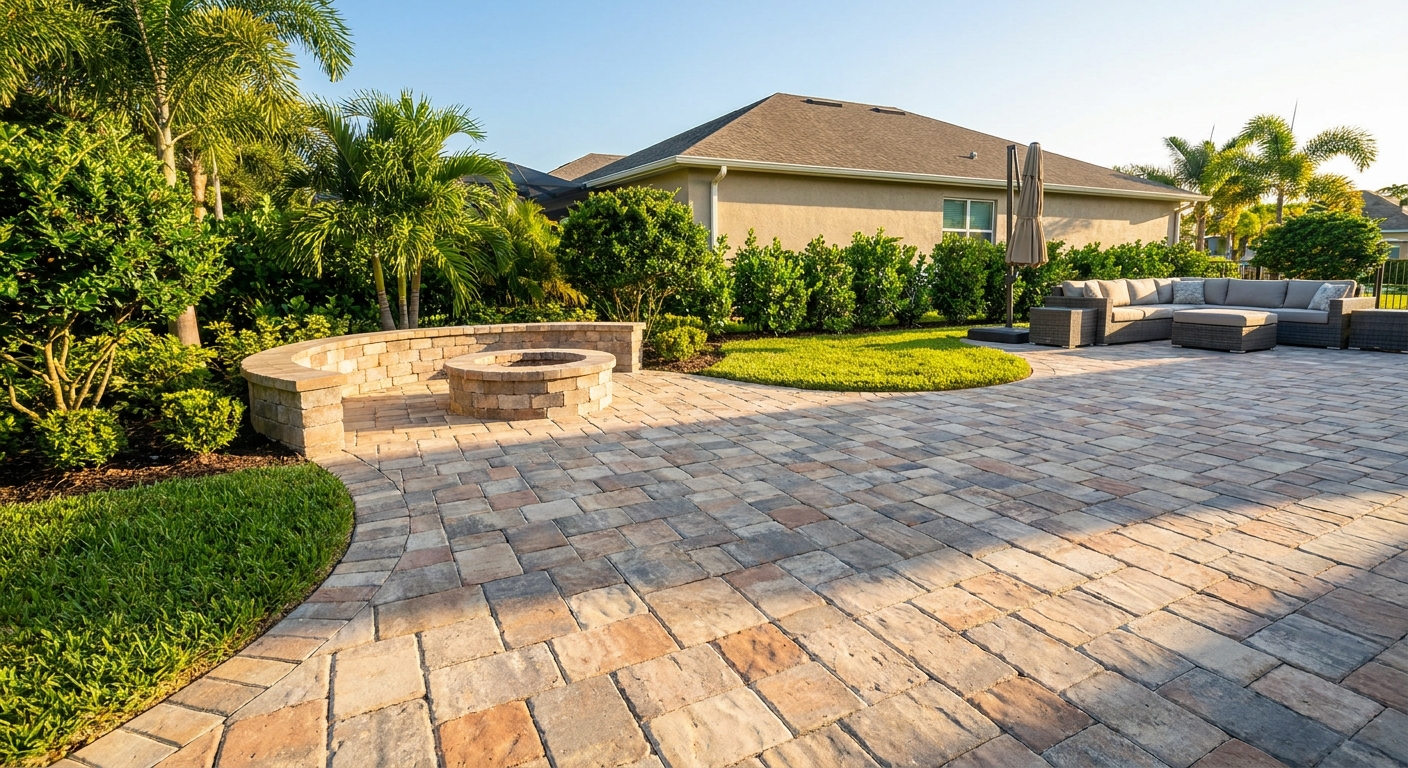 Paver installation in Parkland for backyard upgrades