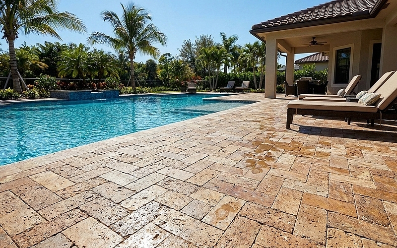 Pool Deck Pavers in Parkland That Help Reduce Slippery Surfaces