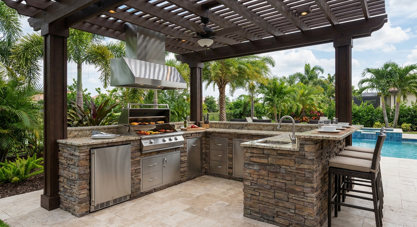 Outdoor Kitchens in Parkland That Work Well in Backyards